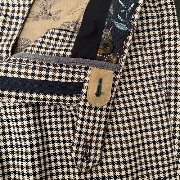 Berwich plaid designer pants. Made in Italy. 100% Cotton. - Picture 4 of 8